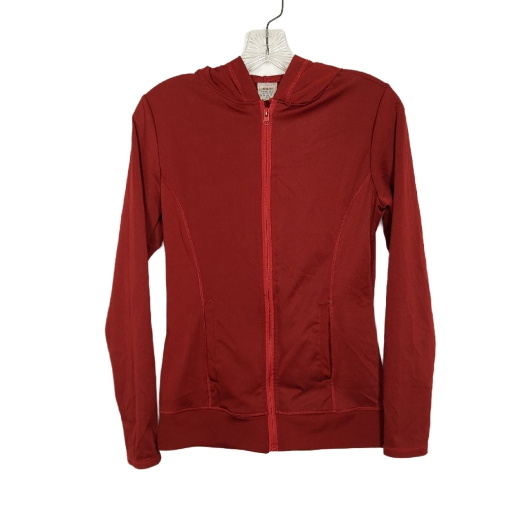 Burgundy Athletic Hoodie Jacket